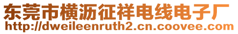 東莞市橫瀝征祥電線電子廠
