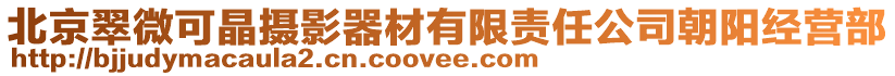 北京翠微可晶攝影器材有限責(zé)任公司朝陽(yáng)經(jīng)營(yíng)部