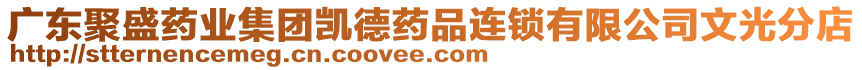 廣東聚盛藥業(yè)集團(tuán)凱德藥品連鎖有限公司文光分店