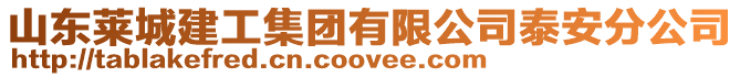 山東萊城建工集團有限公司泰安分公司