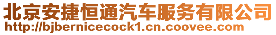 北京安捷恒通汽車服務有限公司
