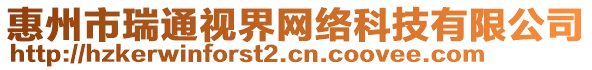 惠州市瑞通視界網(wǎng)絡(luò)科技有限公司