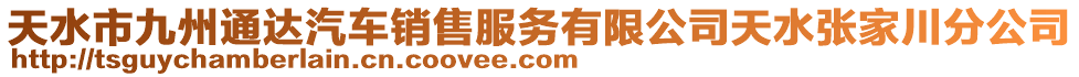 天水市九州通达汽车销售服务有限公司天水张家川分公司