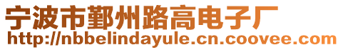 寧波市鄞州路高電子廠