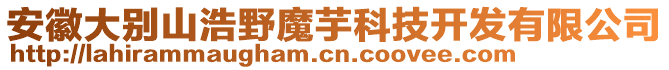 安徽大別山浩野魔芋科技開發(fā)有限公司