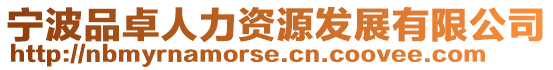 寧波品卓人力資源發(fā)展有限公司