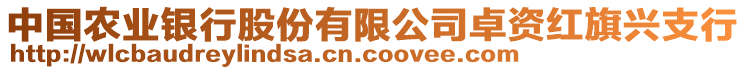 中國農(nóng)業(yè)銀行股份有限公司卓資紅旗興支行