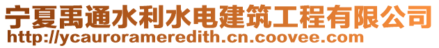 寧夏禹通水利水電建筑工程有限公司
