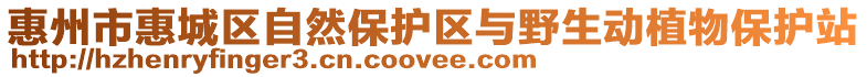 惠州市惠城區(qū)自然保護(hù)區(qū)與野生動(dòng)植物保護(hù)站