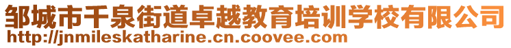 鄒城市千泉街道卓越教育培訓(xùn)學(xué)校有限公司