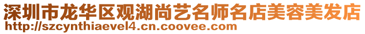 深圳市龍華區(qū)觀湖尚藝名師名店美容美發(fā)店