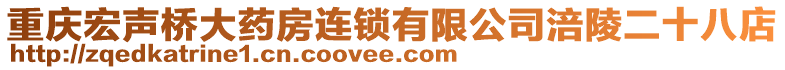 重慶宏聲橋大藥房連鎖有限公司涪陵二十八店