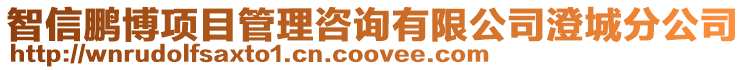 智信鵬博項(xiàng)目管理咨詢(xún)有限公司澄城分公司
