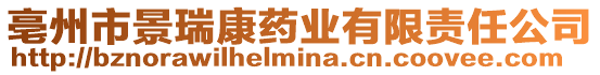 亳州市景瑞康藥業(yè)有限責(zé)任公司