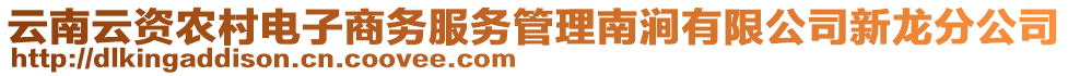 云南云資農(nóng)村電子商務(wù)服務(wù)管理南澗有限公司新龍分公司