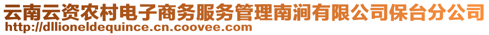 云南云資農(nóng)村電子商務(wù)服務(wù)管理南澗有限公司保臺(tái)分公司