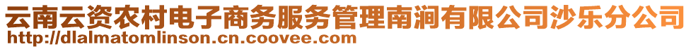 云南云資農(nóng)村電子商務(wù)服務(wù)管理南澗有限公司沙樂分公司