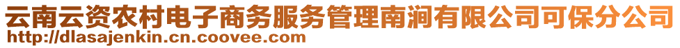 云南云資農(nóng)村電子商務(wù)服務(wù)管理南澗有限公司可保分公司