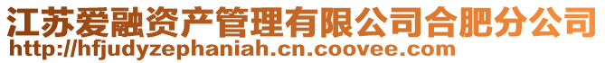 江蘇愛融資產(chǎn)管理有限公司合肥分公司