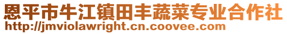 恩平市牛江鎮(zhèn)田豐蔬菜專業(yè)合作社