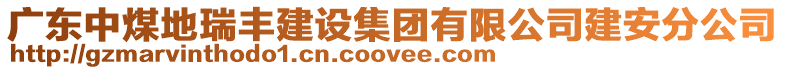 廣東中煤地瑞豐建設集團有限公司建安分公司