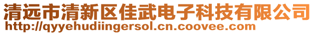 清遠(yuǎn)市清新區(qū)佳武電子科技有限公司