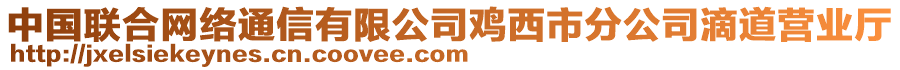 中國聯(lián)合網(wǎng)絡(luò)通信有限公司雞西市分公司滴道營業(yè)廳