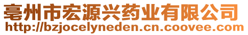 亳州市宏源興藥業(yè)有限公司