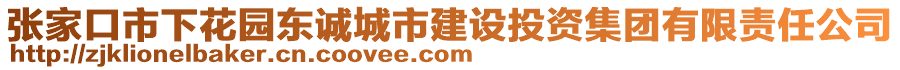 張家口市下花園東誠(chéng)城市建設(shè)投資集團(tuán)有限責(zé)任公司