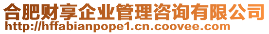 合肥財(cái)享企業(yè)管理咨詢有限公司