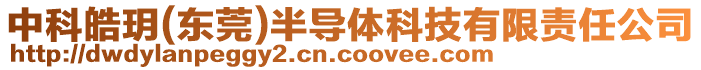 中科皓玥(東莞)半導體科技有限責任公司