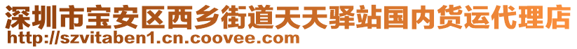 深圳市寶安區西鄉街道天天驛站國內貨運代理店
