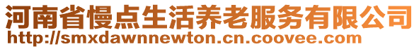 河南省慢點(diǎn)生活養(yǎng)老服務(wù)有限公司
