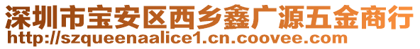 深圳市寶安區(qū)西鄉(xiāng)鑫廣源五金商行