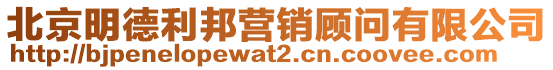 北京明德利邦營銷顧問有限公司