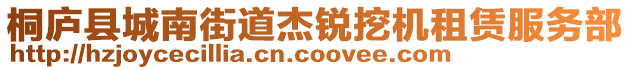 桐廬縣城南街道杰銳挖機租賃服務部