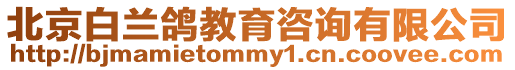 北京白蘭鴿教育咨詢有限公司