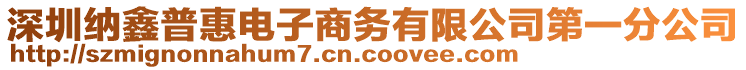 深圳納鑫普惠電子商務(wù)有限公司第一分公司