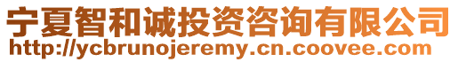 寧夏智和誠(chéng)投資咨詢有限公司
