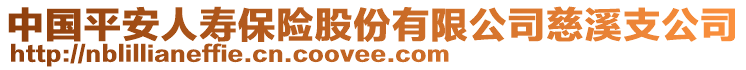 中國平安人壽保險股份有限公司慈溪支公司