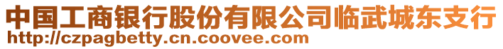 中國(guó)工商銀行股份有限公司臨武城東支行