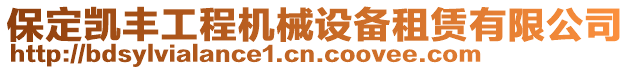 保定凱豐工程機(jī)械設(shè)備租賃有限公司