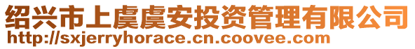 紹興市上虞虞安投資管理有限公司