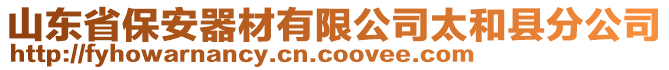 山東省保安器材有限公司太和縣分公司