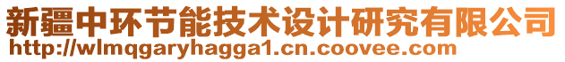 新疆中環(huán)節(jié)能技術(shù)設(shè)計研究有限公司