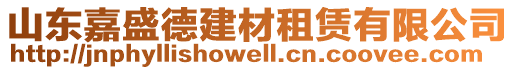 山東嘉盛德建材租賃有限公司