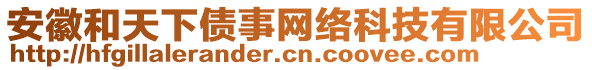 安徽和天下債事網(wǎng)絡(luò)科技有限公司