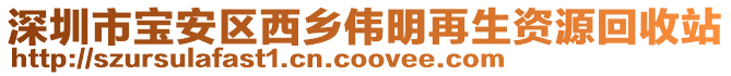 深圳市寶安區(qū)西鄉(xiāng)偉明再生資源回收站