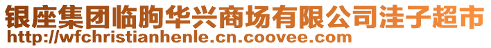 銀座集團(tuán)臨朐華興商場有限公司洼子超市