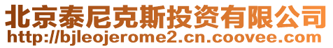 北京泰尼克斯投資有限公司